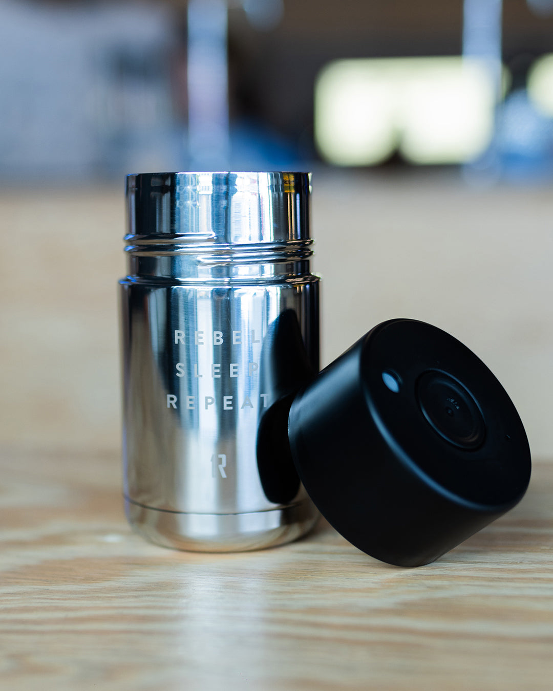 FRANK GREEN CHROME TRAVEL CUP - REBEL SLEEP REPEAT